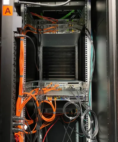 Back side of DutchIS' server rack